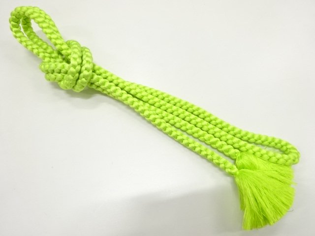 JAPANESE KIMONO / HAND-TIED OBIJIME CORD / SILK